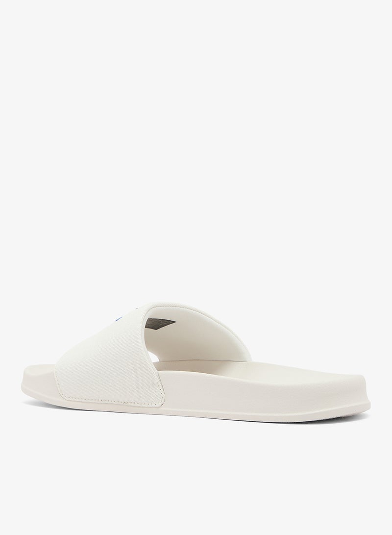 TOMMY HILFIGER Logo Embroidery Canvas Pool Slides - Image 4
