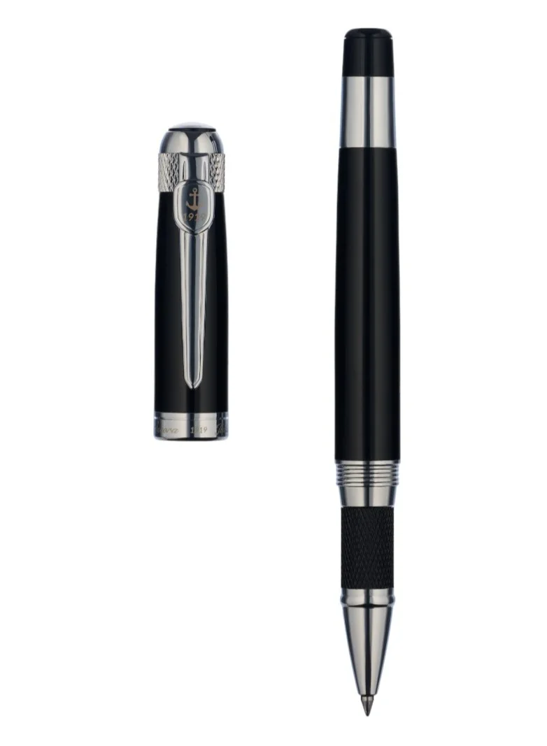 Ancora 1919 Messaggio Limited 888 Edition Refillable Rollerball Pen - Smooth Writing - Engraved Luxury Pen  with Case - Gift for Men & Women