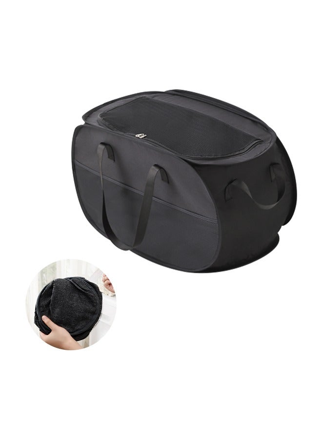 Large Capacity Foldable Laundry Basket, Handheld Clothes Laundry Hamper with Lid, Dirty Clothes Storage Bin, Zippered Clothes Bag, Perfect for Storing Dirty Clothes, Toys, or Blankets - Image 1