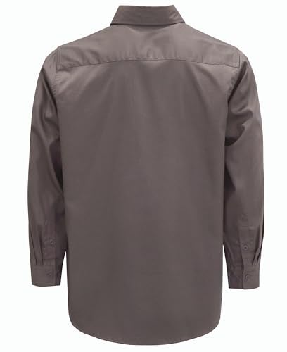 BOCOMAL FR Shirts Flame Resistant Shirt NFPA2112/CAT2 7.5oz Fire Resistant Gray Men's Fire Retardant Workwear Welding Shirt - Image 3