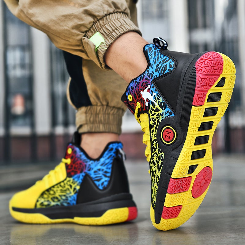 Black Mamba No. 24 Basketball Shoes For Boys, Primary School Students, Kidsren'S Sports Shoes, Non-Slip, Sound, Ready-Made Mesh Shoes - Image 1
