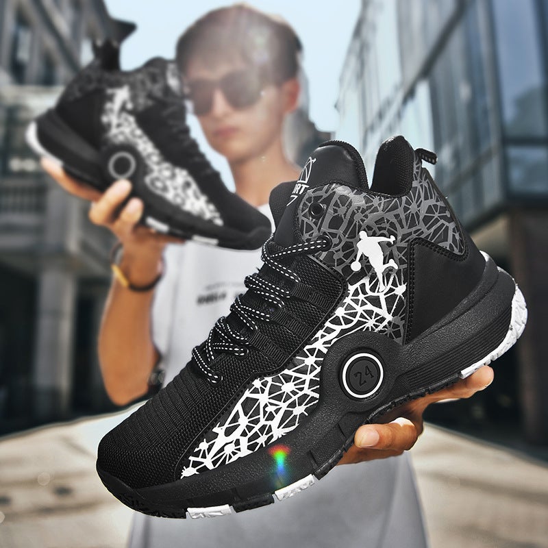 Black Mamba No. 24 Basketball Shoes For Boys, Primary School Students, Kidsren'S Sports Shoes, Non-Slip, Sound, Ready-Made Mesh Shoes - Image 4