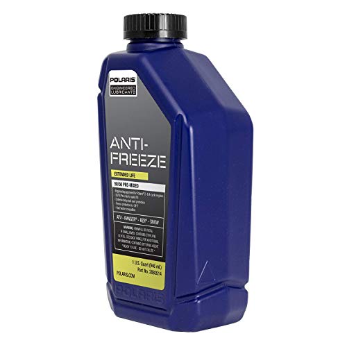 Polaris Antifreeze Coolant 50/50 Premix Extended Life for Snowmobile Off Road Aluminum Cooling Systems, Compatible With 2 & 4 Stroke Engine, Boil Over & Freeze Protection, 1 Quart - Part 2880514 - Image 2