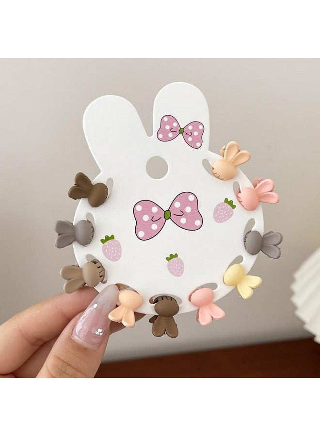 Abhaymart 10 Pcs Korean Hair Claw Clip Cute Hair Clip For Girls, Korean Style Hair Clip Hair Styling Clip Small Butterfly Hair Clip- Cute Mini Hair Claw Rabbit Shape hair Claw Clip -2024 - Image 2