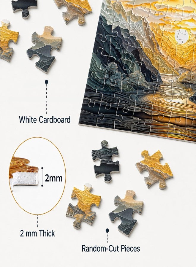 Yunlus Jigsaw Puzzles for Adults 1000 Pieces Impossible Hard Difficult Challenging Puzzles for Adults 1000pc Puzzles Sunrise at Mountain Peak Jigsaw Puzzle 1000 Pieces 28 x 20 inch - Image 5