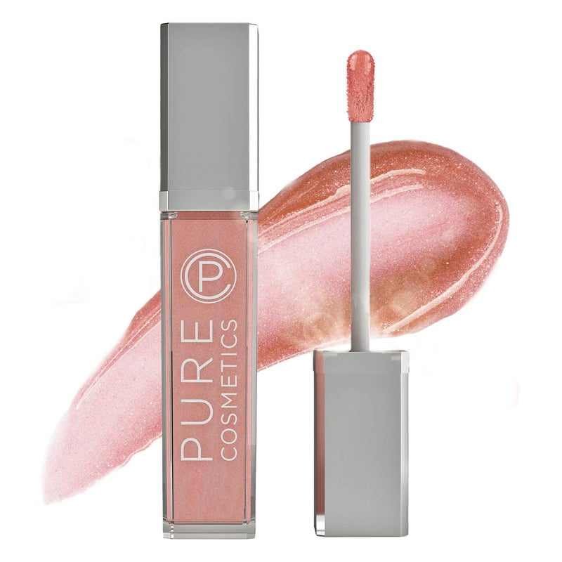 Pure Cosmetics Pure Illumination Light-Up Lip Gloss with LED-Lit Applicator Brush + Side Mirror, Non-Sticky, Moisturizing Hydrating Lip Glosses with Lanolin, Jojoba Oil, & Vitamin E, Caribbean Coral - Image 1