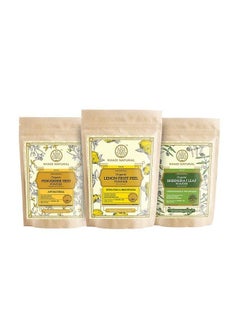 Khadi Natural Organic Powder Pack Of 3 (Lemon + Fenugreek + Brahmi) (Net Qt. 3X100) 300Gm  - Image 1