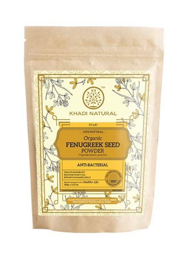 Khadi Natural Organic Powder Pack Of 3 (Lemon + Fenugreek + Brahmi) (Net Qt. 3X100) 300Gm - Image 5