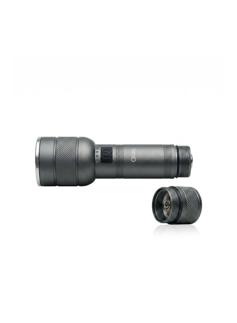 Clikon LumaRay Zoom In Zoom Out LED Flashlight 10W, 800 Lumens, 1500mAh Rechargeable Lithium Battery, Type-C USB, IPX44 Rainproof - Image 3