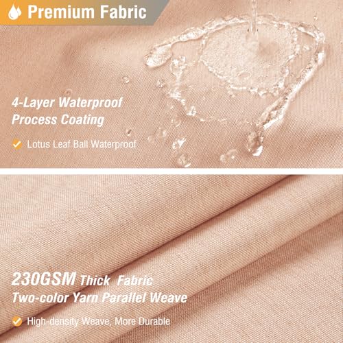 BTTN 78 Inch Long Shower Curtain - Linen Textured Heavy Duty Fabric Shower Curtain Set with 12 Plastic Hooks, Wrinkle Free, Machine Washable, Modern Bath Curtains for Bathroom, 72x78, Blush/Light Pink - Image 2