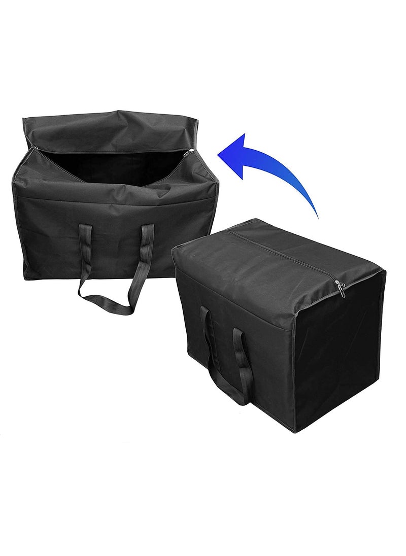 WhiteKrafts Whitekrafts 6 Pack MultiPurpose Storage BagClothing Storage OrganizerToy Storage BagStationery Paper Storage Bag with Zipper Closure and Strong Handle Black 57x 405X 368 cm Rectangular 6  - Image 2