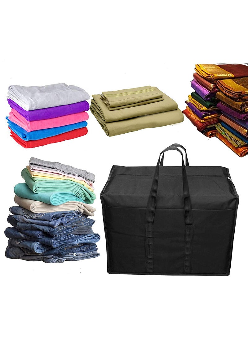 WhiteKrafts Whitekrafts 6 Pack MultiPurpose Storage BagClothing Storage OrganizerToy Storage BagStationery Paper Storage Bag with Zipper Closure and Strong Handle Black 57x 405X 368 cm Rectangular 6  - Image 4