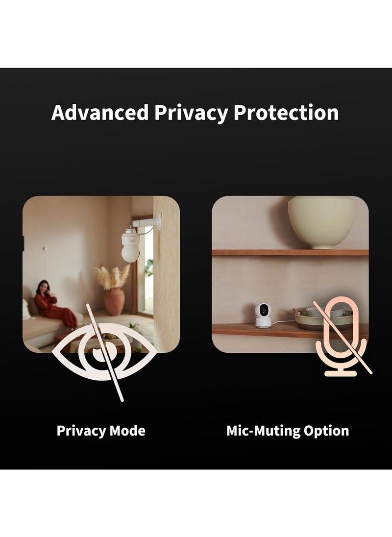 Aqara - Aqara 2K Indoor Security Camera E1,HomeKit Secure Video Indoor Camera,Two-Way Audio,Night Vision,Person Tracking,Wi-Fi 6,Supports HomeKit, Alexa and IFTTT-Global version White - Image 1