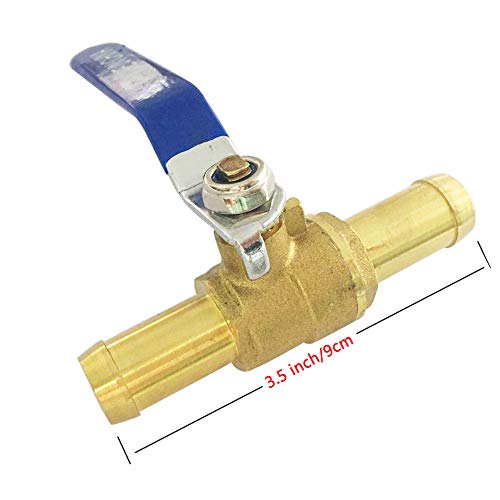 Yoebor Metalwork Brass 5/8" Barb Valve for Heater Hose Shut off, High Temperature Resistance, 1 Pc - Image 2