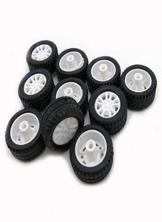 Alextend 10pcs Toy Car Wheels 20mm Rubber Tire for 2mm Shaft DIY Model Accessories - Image 1