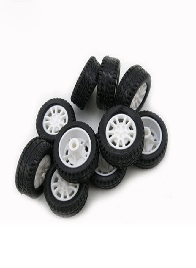 Alextend 10pcs Toy Car Wheels 20mm Rubber Tire for 2mm Shaft DIY Model Accessories - Image 2