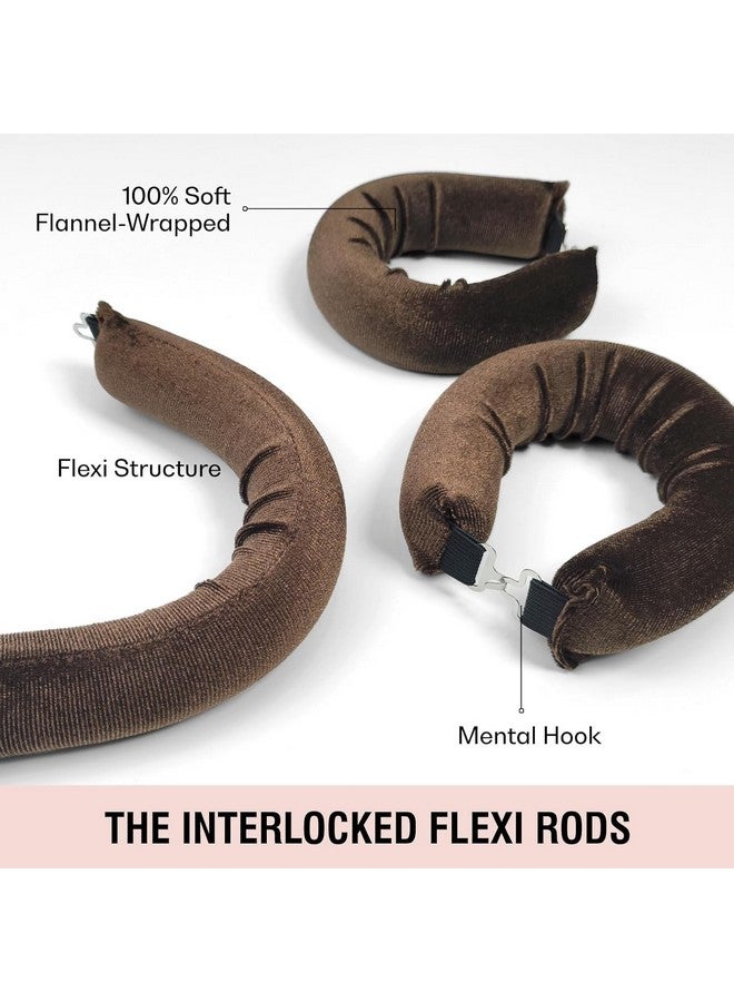AERROW QUICK Arrow quick 3Pcs Heatless Hair Curler Rollers | Flexible Heatless Curls with Hook | Satin Rollers for Hair Styling | Overnight Heatless Hair Curler for Women | Heatless Blowout Curl Rods (Brown, Free Size) - Image 2