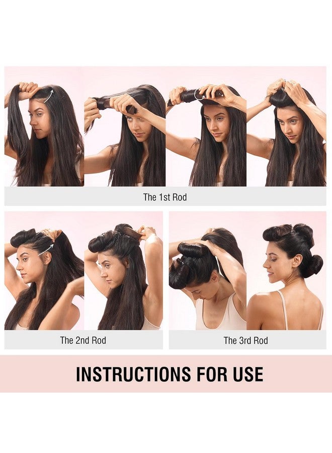 AERROW QUICK Arrow quick 3Pcs Heatless Hair Curler Rollers | Flexible Heatless Curls with Hook | Satin Rollers for Hair Styling | Overnight Heatless Hair Curler for Women | Heatless Blowout Curl Rods (Brown, Free Size) - Image 4