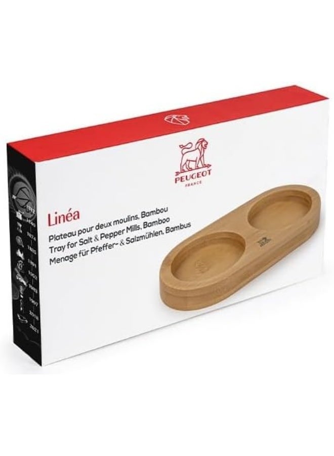Peugeot Linea Bamboo Salt and Pepper Mill Tray - Natural - Image 2
