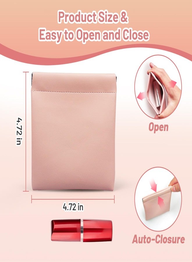 Muswelf 4.72″x4.72″ Small Pouches for Purse, 4PCS Cute Snap Closure Storages, Mini Organizer for Inside Large Makeup Bag, Organize Cosmetic, Lipstick, Jewelry, Card, Coins in Women's Handbag/Travel - Image 3