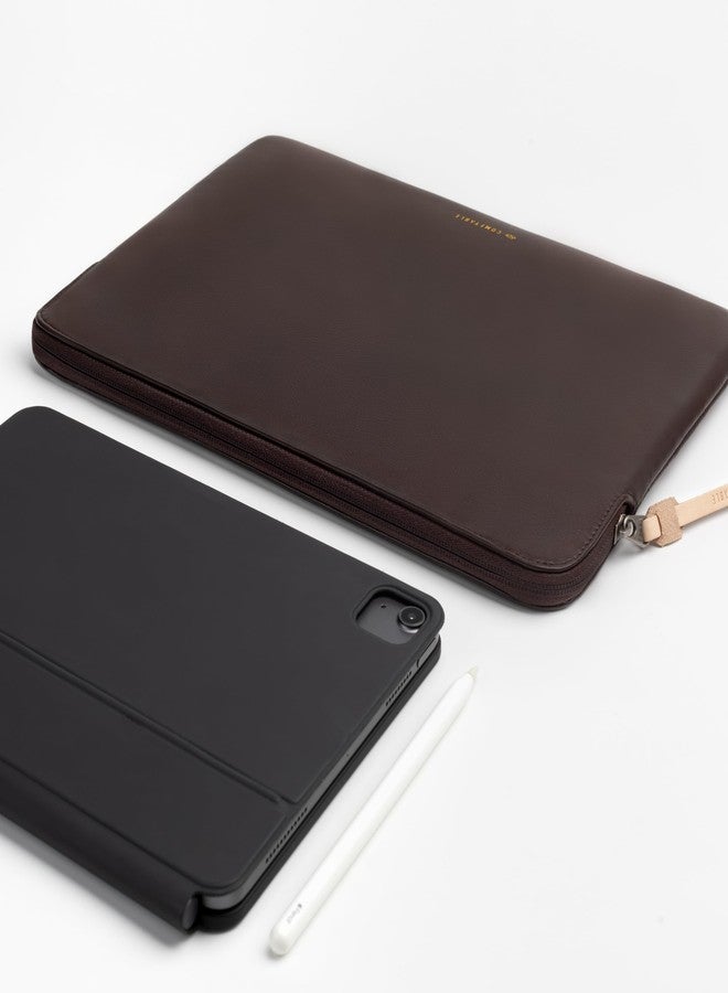 Comfyable Tablet Sleeve Compatible with iPad Air 11" M3 2025, iPad Pro 11 Inch M5 2025 & Smart/Magic Keyboard with Pencil Holder-PU Leather Bag Water-Resistant Slim Case - Chocolate - Image 4