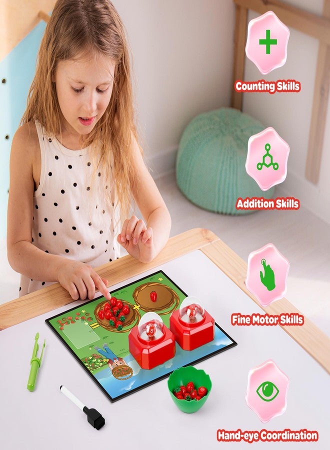 SkilLify Math Board Games for Kids with Dice Poppers, Math Manipulatives Kindergarten Preschool Math Games Counters Toys, Addition and Subtraction Dice Games Homeschool Supplies Classroom Must Haves - Image 2