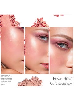 MOOYAM Baked Blusher-Three Color Heart Blush, Highlight Eyeshadow, Relief Eyeshadow Tray, Durable Waterproof And Sweat Resistant Makeup, Natural Three Dimensional, Soft Feeling The Apply On Your Face  - Image 3