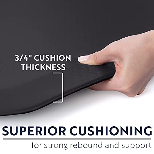 KANGAROO Cushioned Anti Fatigue Mats for Kitchen Floor, Reduce Foot, Knee, Back Pressure, 3/4 Inch Thick Ergonomic Mat, Waterproof Comfort Rug for Under Sink, Standing Desk, Store Floors, 17x24, Black - Image 2