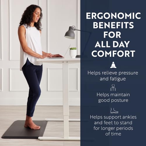KANGAROO Cushioned Anti Fatigue Mats for Kitchen Floor, Reduce Foot, Knee, Back Pressure, 3/4 Inch Thick Ergonomic Mat, Waterproof Comfort Rug for Under Sink, Standing Desk, Store Floors, 17x24, Black - Image 3