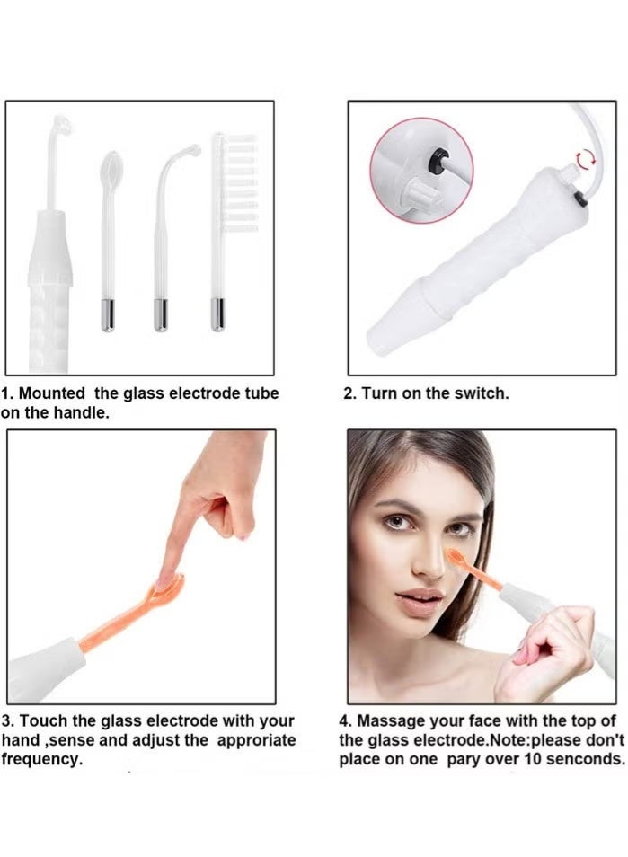 Facial Treatment Device White High Frequency Beauty Device 11.6 x 7.6 x 2.3 inches - Image 3