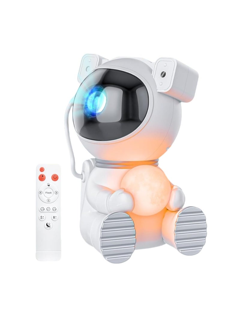 Astronaut Galaxy Projector, Durable Nebula Night Light, Portable LED Space Galaxy Lamp, Star Projector With Timer And Remote For Kids, Adults, Room Decor, (1pc, White)  - Image 1