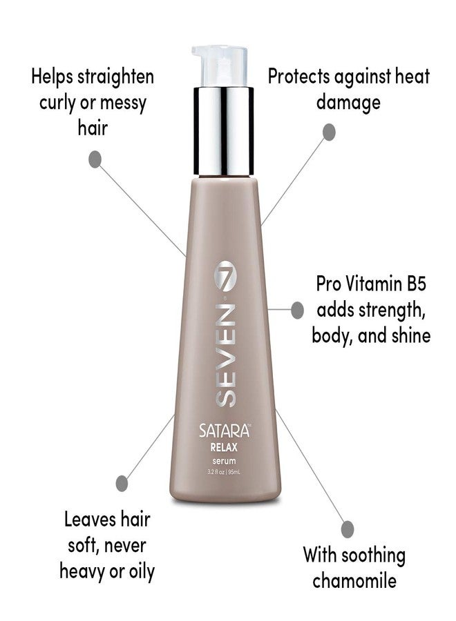 Seven سيروم ساتارا للاسترخاء من SEVEN للعناية بالشعر، زيت شعر للرجال والنساء، سيروم لتنعيم الشعر اللامع، المجعد، الجاف، التالف، حماية حرارية مضادة للتجاعيد مع إكليل الجبل والبابونج، صنع في الولايات المتحدة، 3.2 أونصة - Image 3