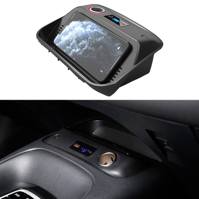 ZChan Wireless Charger for Toyota Corolla 20192023Center Console 15W Wireless Charger Pad with QC 30USB Fast Charging PortPhone Charging Station for Car Apply to Wireless Charge Supported Phone - Image 3