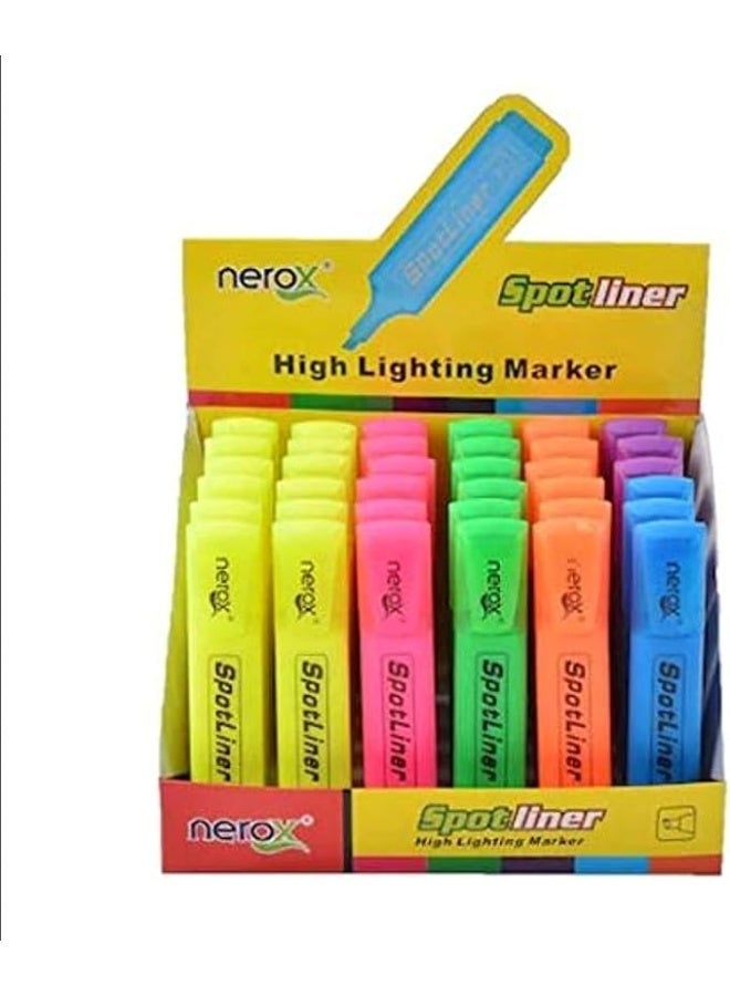 Spot Liner Highlighter Pen Set – 36 Fluorescent Colors - Image 2