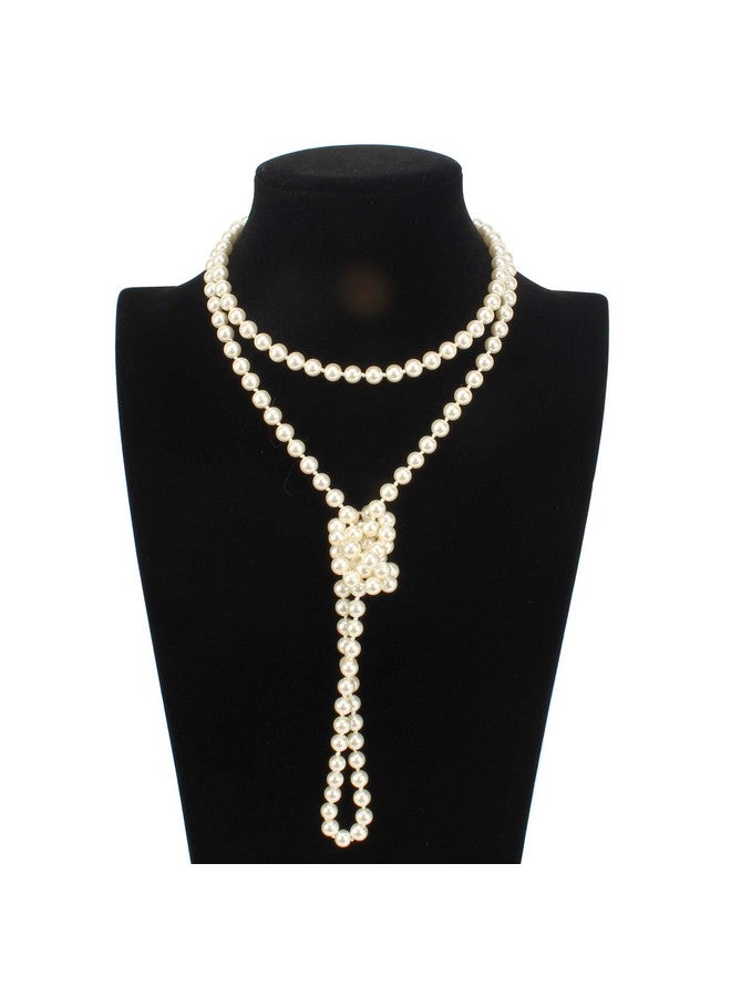 KOSMOS-LI Flapper Pearls 1920s Faux Pearls Pendants Long Fake Pearls Necklace 58"(1piece) for Women Jewelry - Image 2