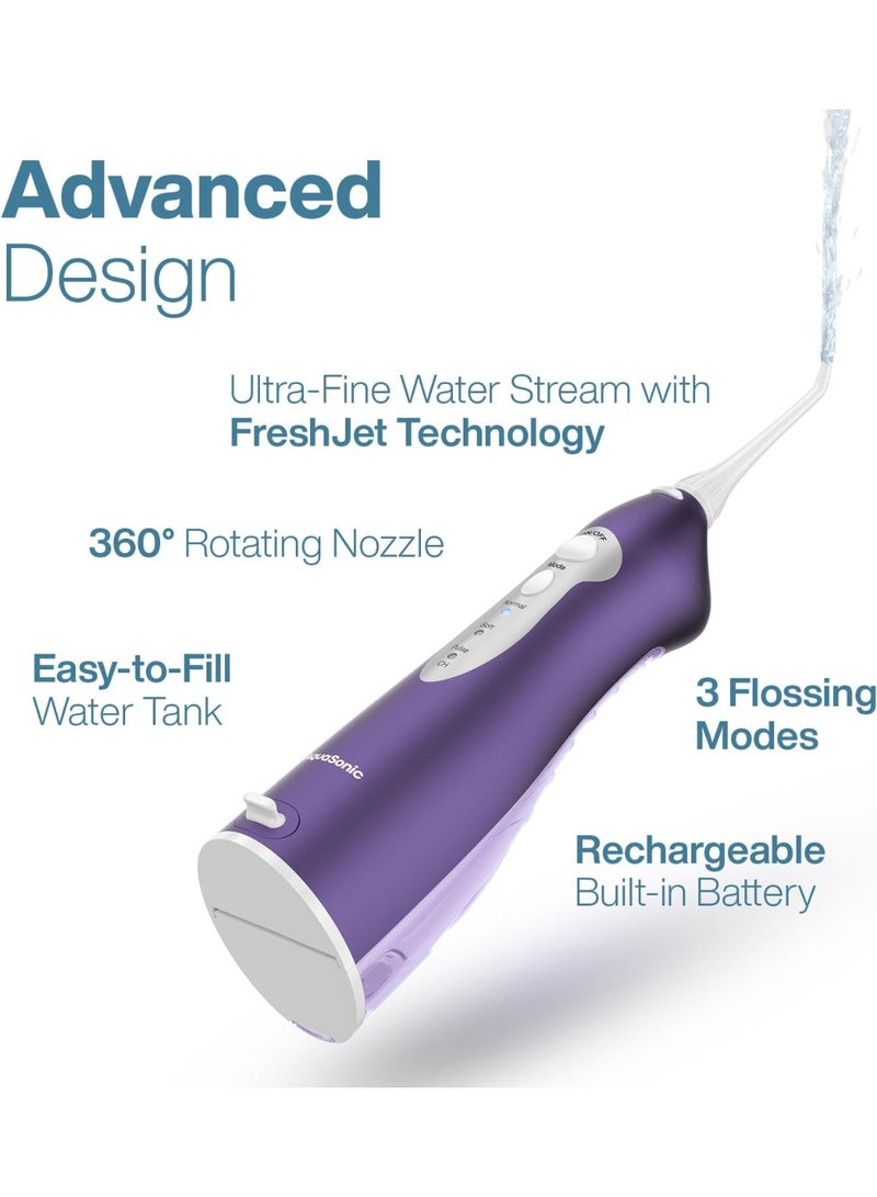 AquaSonic Aqua Flosser - Cordless Rechargeable Water Flosser for Teeth - Waterproof, Portable Oral Irrigator for Dental Cleaning with 5 Jet Tips – Braces Home Travel - Image 3