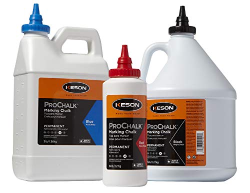 Keson PM103BLACK ProChalk Permanent Marking Chalk - Level 4, Black, 3-Pound - Image 2