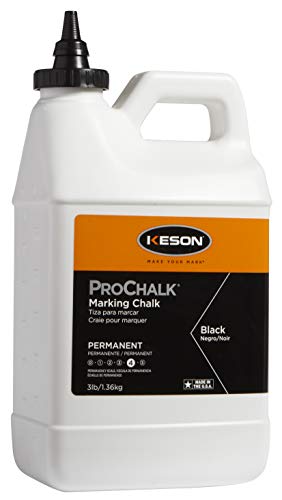 Keson PM103BLACK ProChalk Permanent Marking Chalk - Level 4, Black, 3-Pound - Image 1