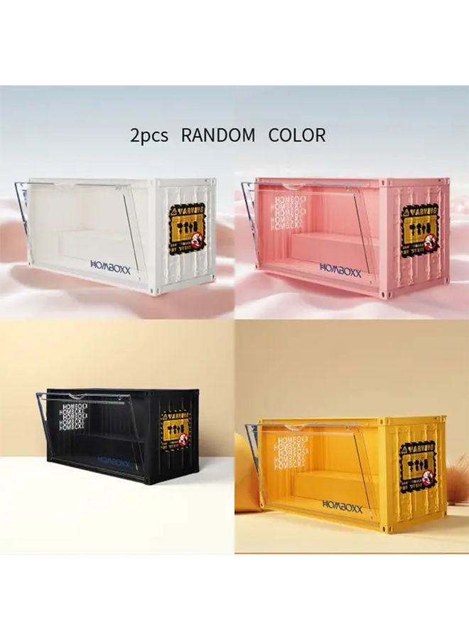 1pcs Hardcover Yellow Acrylic Car Model Doll Display Stand Dustproof Design For Study Room Dorm Mini Toy Display - Image 5