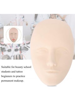 YOSOO Practice Makeup Face 3D Silicone Facial Mannequin Head Makeup Permanent Tattoo Practice Microblading Training Fake Skin Model Eyebrow Lip Eye False Eye Lash Extensions for Artists Beginners (#02)  - Image 5