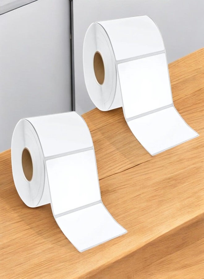 GITRU 75x50 mm Thermal Transfer Chromo Self Adhesive Plain Barcode Labels Stickers, 3" x 2" Inch, for Thermal Label Printers Print MRP Labels, Product Etc, 1000 Labels Per Roll (6, 75x50mm / 3x2 Inch) - Image 4