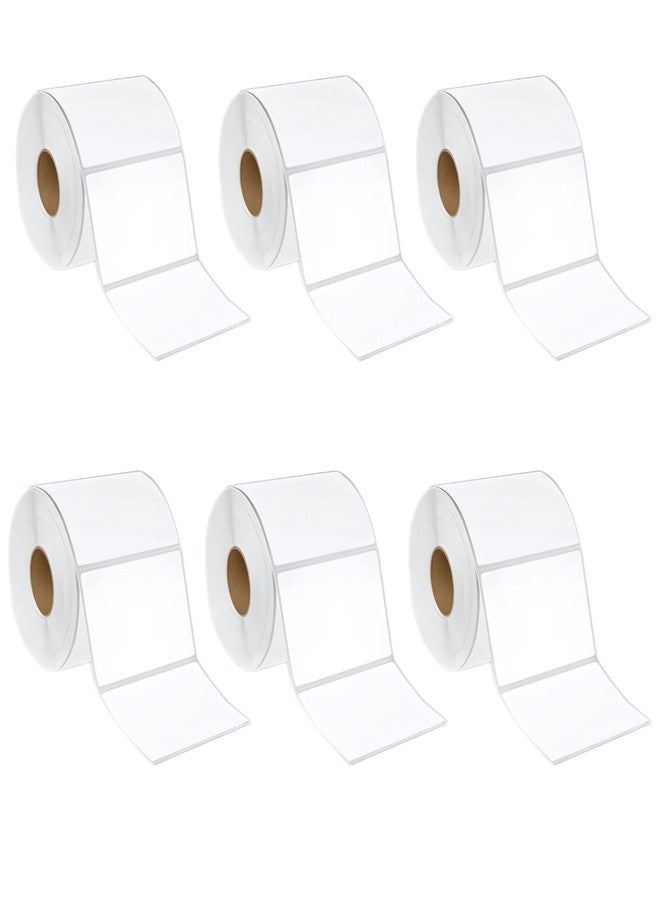 GITRU 75x50 mm Thermal Transfer Chromo Self Adhesive Plain Barcode Labels Stickers, 3" x 2" Inch, for Thermal Label Printers Print MRP Labels, Product Etc, 1000 Labels Per Roll (6, 75x50mm / 3x2 Inch) - Image 2