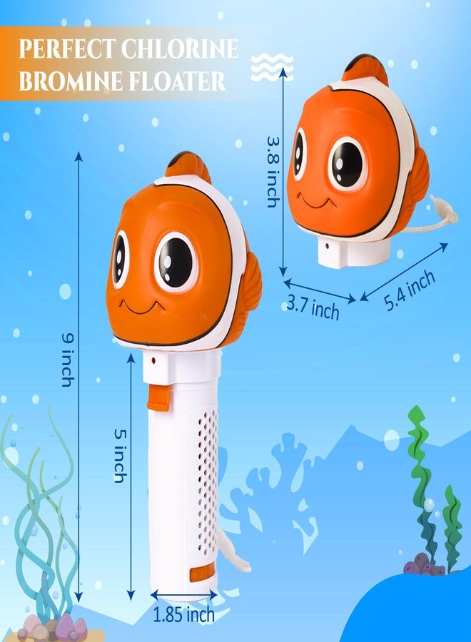 MKLZ Chlorine Floater, Mini Floating Pool Chlorine Dispenser for 1 Inch Tablets, Small Clown Fish Bromine Holder for for Hot Tub, Spa, Swimming Pools - Image 5