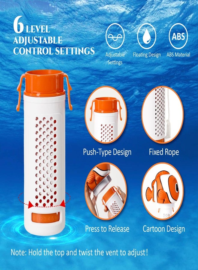 MKLZ Chlorine Floater, Mini Floating Pool Chlorine Dispenser for 1 Inch Tablets, Small Clown Fish Bromine Holder for for Hot Tub, Spa, Swimming Pools - Image 2