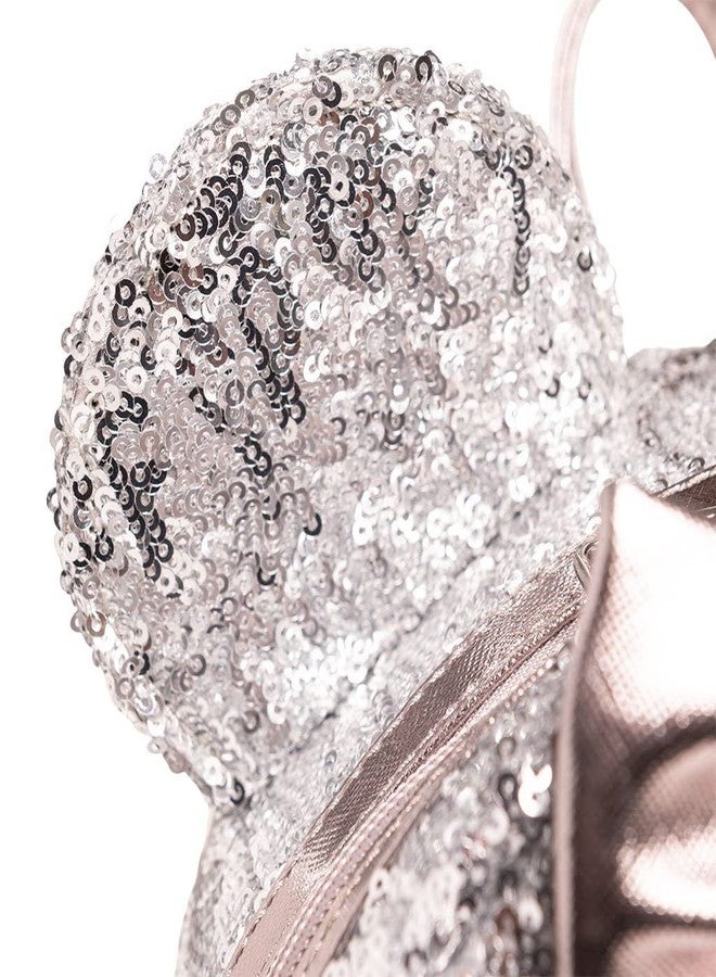 Loungefly Disney Minnie Mouse Silver Sequin Mini Backpack - Image 3