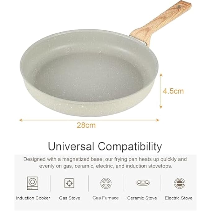Zarmanuae Japanese Omelette Pan Egg Pan Tamagoyaki Nonstick Egg Frying Pan Healthy Granite Egg Skillet For Breakfast Pfoa  Ptfes Free Suitable For Gas Stove  Induction Cookware 28Cm - Image 4