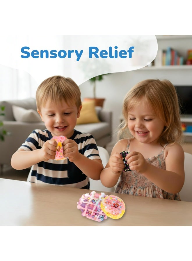Winray 3 Pack Squishy Dessert Fidget Toys for Kids Adults, Super Soft Cookie, Donut, Waffle Stress Relief Toys - Image 3