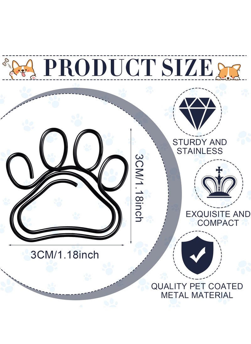 50 Adorable Paw Paper Clips - Cute Dog Shape Paperclips for Work, School, and Office Supplies - Perfect Animal Bookmark and Gift for Dog Lovers and Cat Lovers (Black) - pzsku/Z7FDBB5A58BD7C285C002Z/45/_/1720768238/d15fbf0c-979c-4c75-8119-02fceb203904