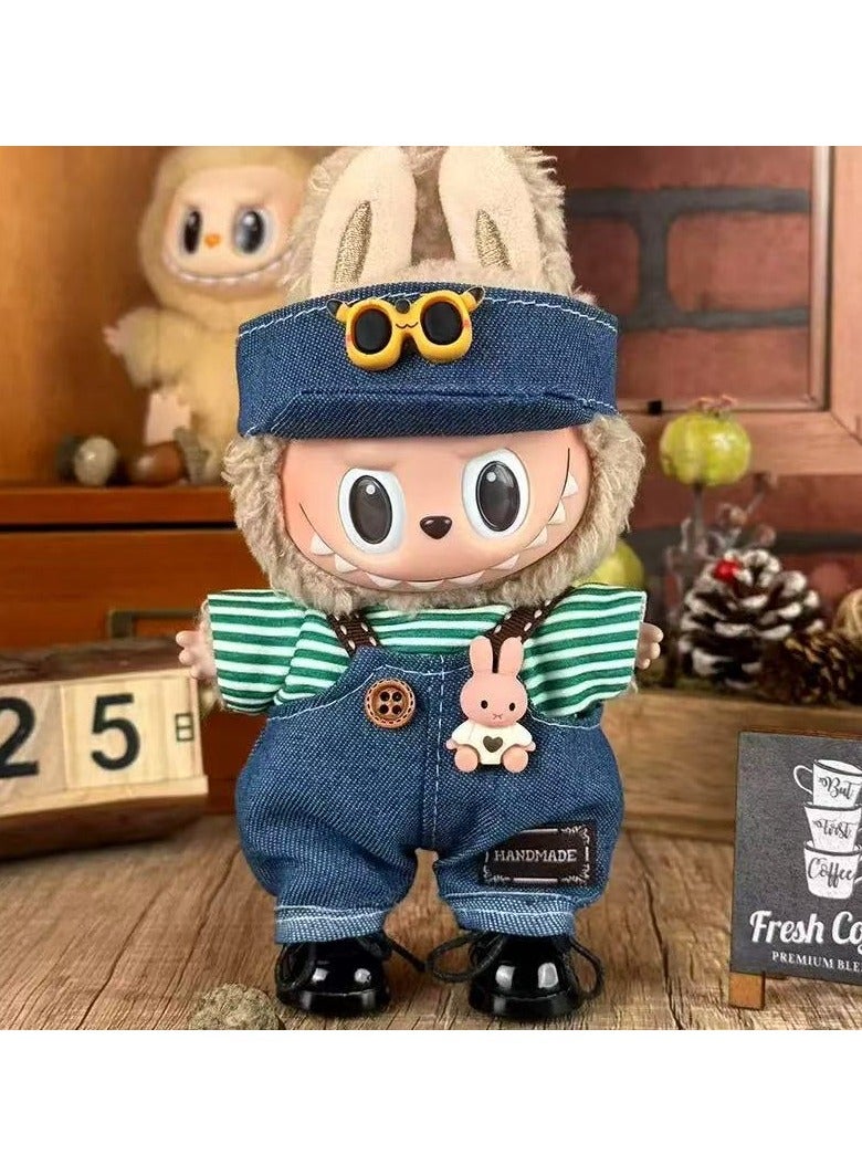 لابوبو مجموعة ملابس دمية لابوبو ، مناسبة لتعليق الدمى الفاخرة بطول يصل إلى 17 سم ، الجيل الأول والثاني والثالث ، والاكسسوارات الدائمة والأنيقة ، مناسبة للألعاب الإبداعية