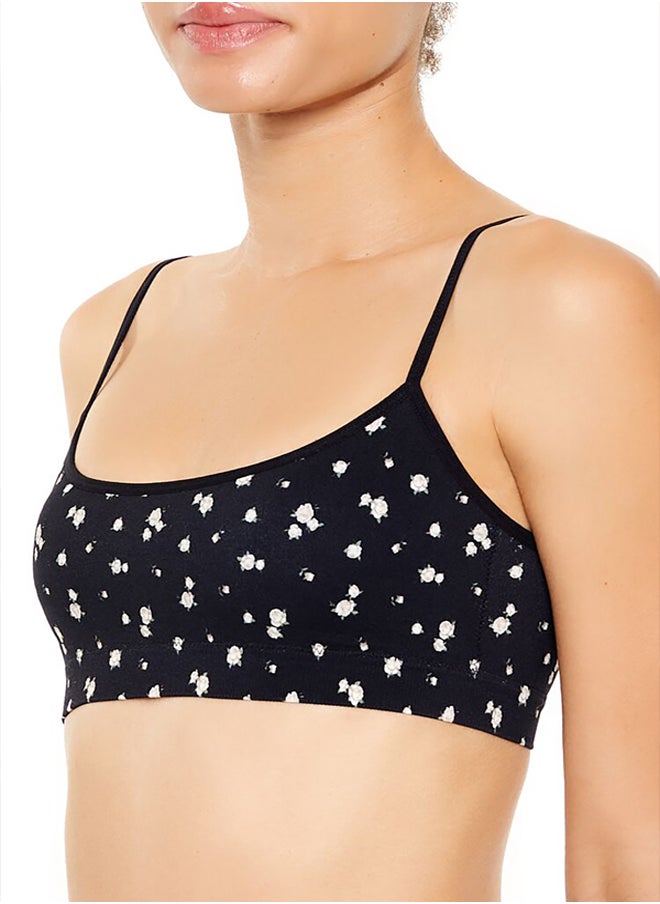 FOREVER 21 - Seamless Rose Print Bralette - Image 1